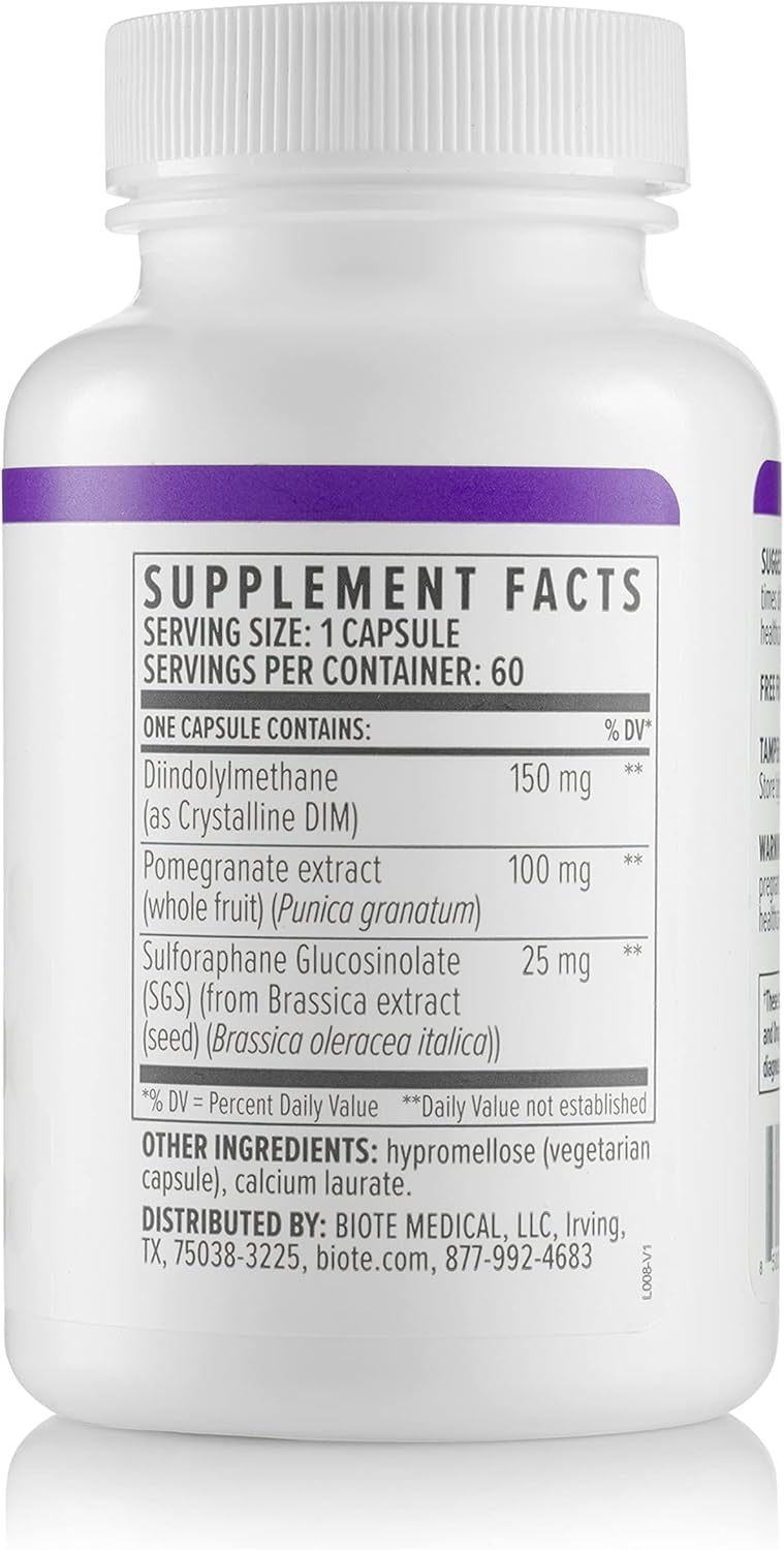 Biote Nutraceuticals - DIM SGS + - Hormone + Detox (60 Capsules) Biote Au supplements