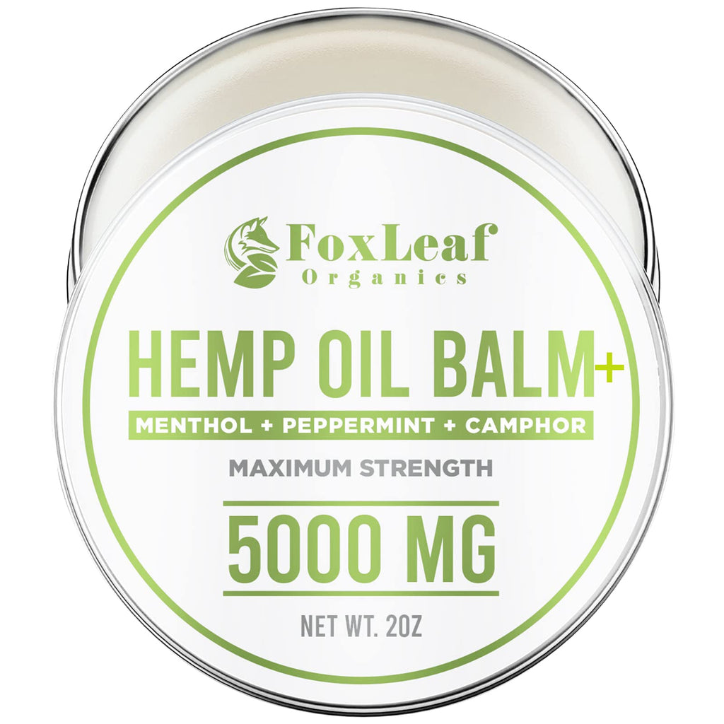 Hemp Oil Balm with Arnica, Camphor, Menthol & Peppermint, Herbal Cooling Balm for Muscles, Joints, Knees, Back & Body, Made in USA, 2oz FOXLEAF Au supplements