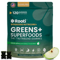 ROOTI Greens + Superfoods Gummies for Adults – 7-in-1 Whole Food Supplement, Spirulina, Lion’s Mane, Probiotics, Fiber & Digestive Enzymes Vegan, Sugar-Free,