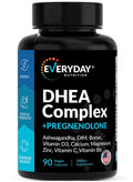 DHEA Micronized 200mg Complex with Pregnenolone 100mg Supplement for Men & Women with Ashwagandha, DIM, Magnesium, Boron, Calcium , Zinc, Vitamin D3, C and B6 Hormone Support - Made in USA 90 Capsules EVERYDAY NUTRITION Au supplements
