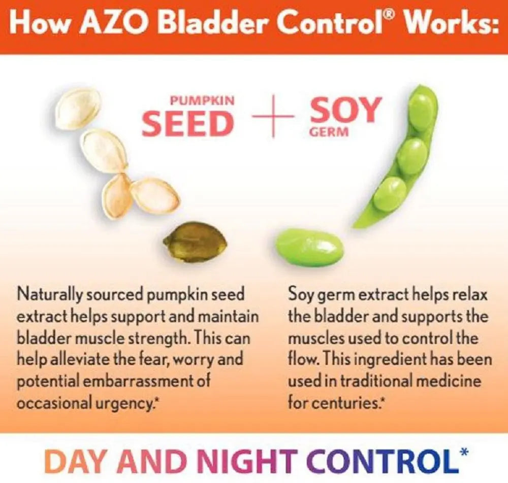 AZO Bladder Control with Go-Less Daily Supplement | Helps Reduce Occasional Urgency & Leakage | 54 Count Cranberry Urinary Tract Health | 100 Softgels AZO Au supplements
