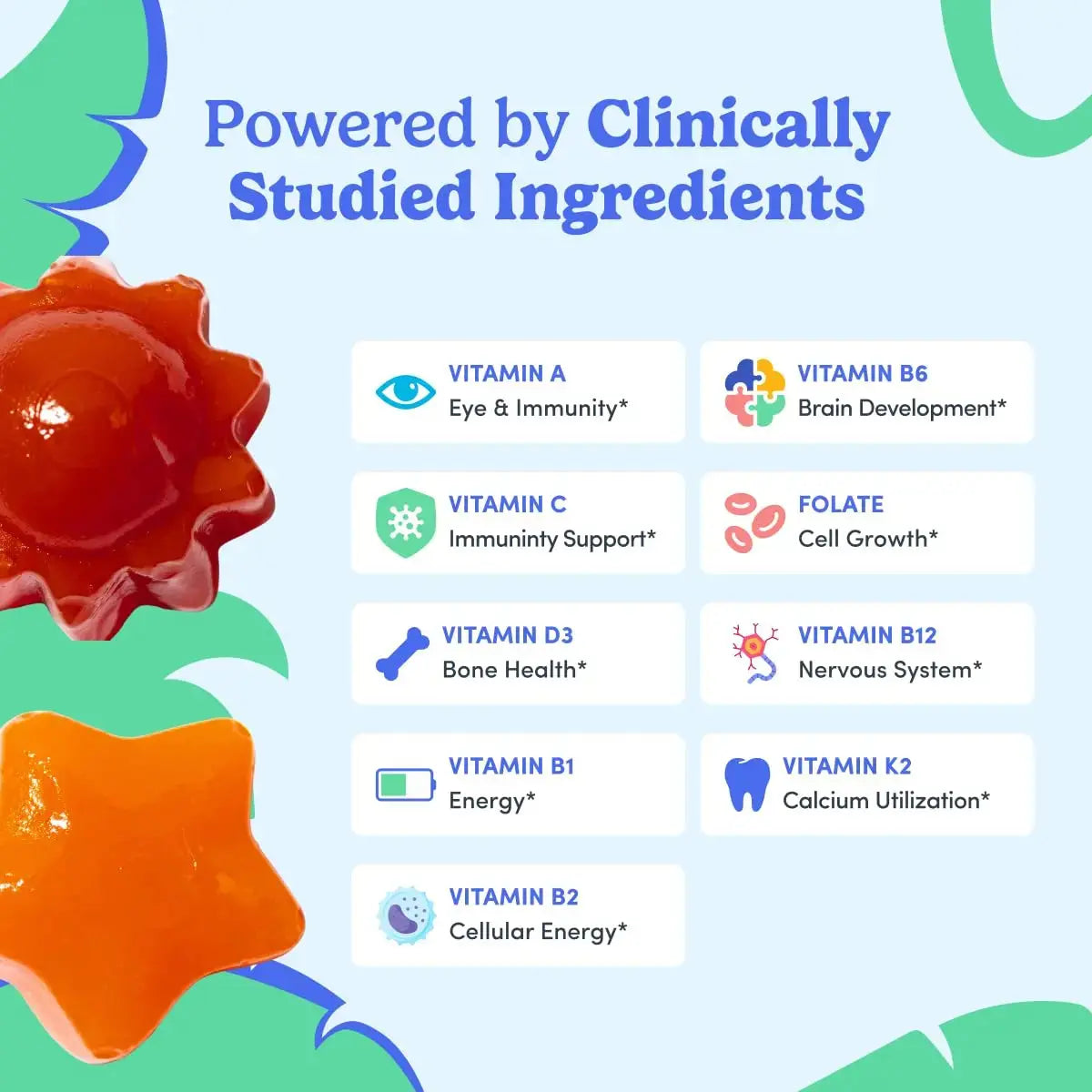 First Day Kids Multivitamin Gummies Age 4+, Strawberry & Orange - Kids Vitamins Multivitamin Gummy A C D3 K2 B1 B2 B6 B12 Folate, Immunity & Brain Function FIRST DAY Au supplements