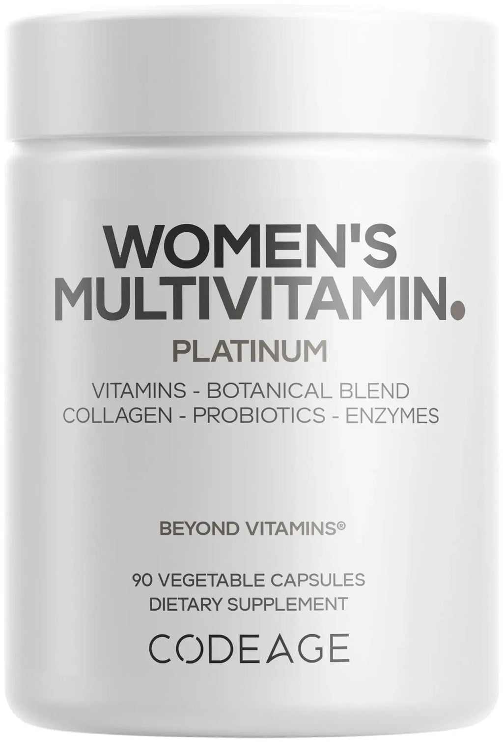 Codeage Women’s Multivitamin Platinum - Vitamins A D3 K1 K2 B12 & Minerals, CoQ10, Skin, Hair & Nails Complex, Collagen, Botanicals, Probiotics Codeage Au supplements