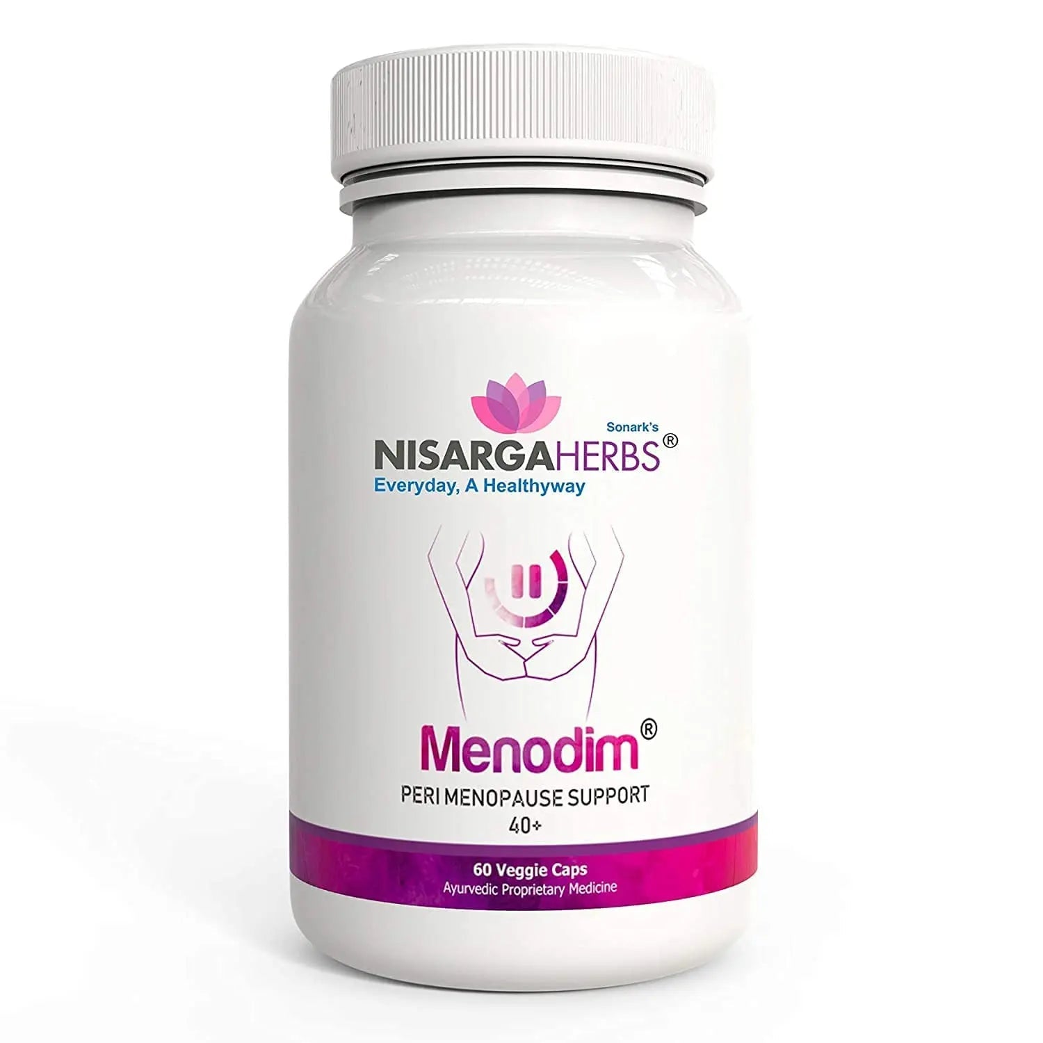 pub Nisarga Herbs Menodim, for Pre-Menopause Relief, Fatigue & Functional Imbalance Support PUB Au supplements