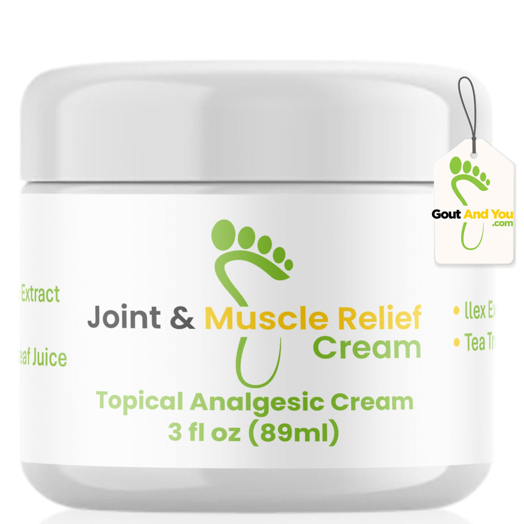 Gout and You Joint & Muscle Relief Cream - Fast Acting Joint Discomfort and Muscle Ache Relieving Rub with Arnica/Ilex Leaf Extract, Aloe Vera and Tea Tree Oil Gout and You Au supplements