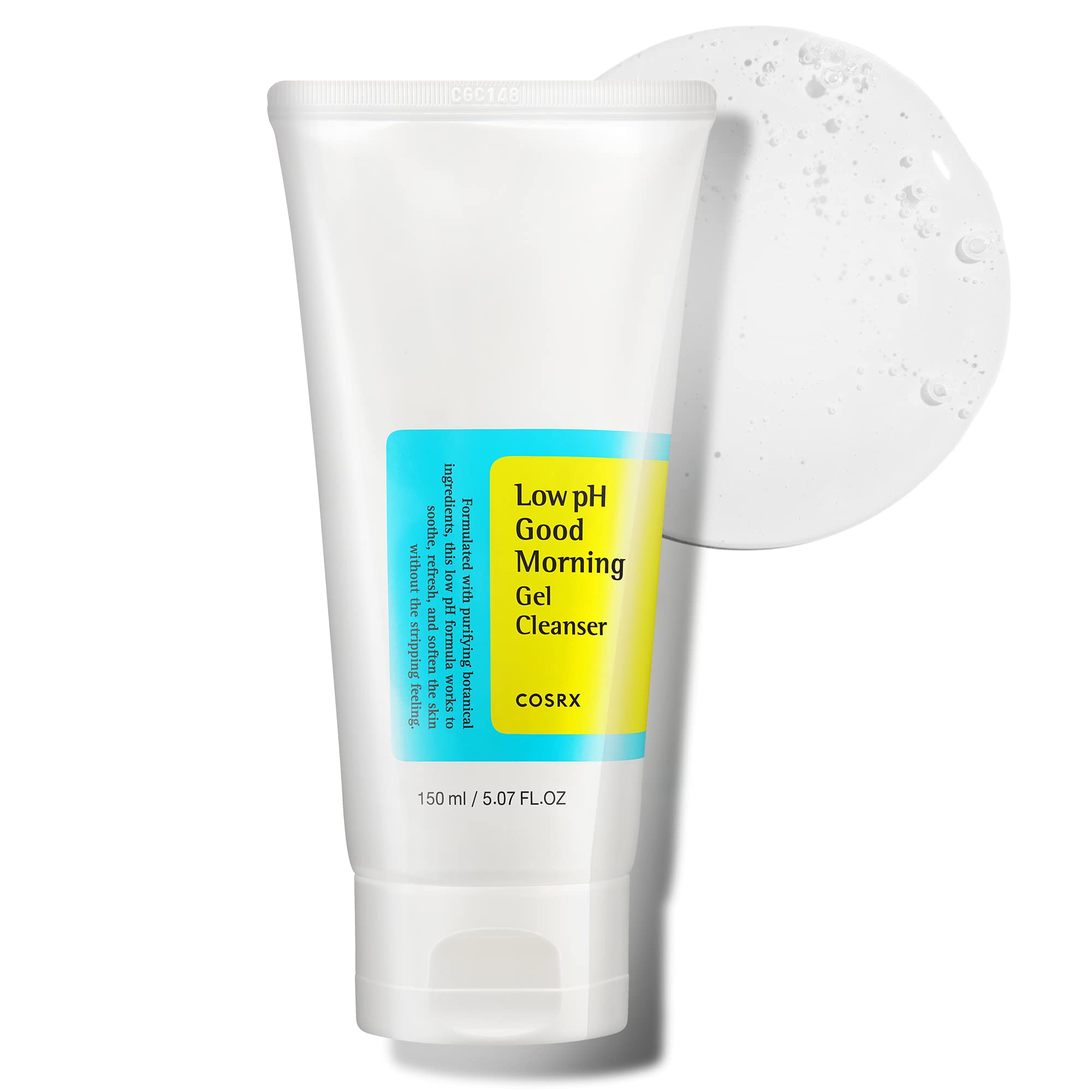 COSRX Low pH Good Morning Gel Face Cleanser, 5.07 fl oz, BHA Face Wash, Daily Mild Face Cleanser for Sensitive Skin