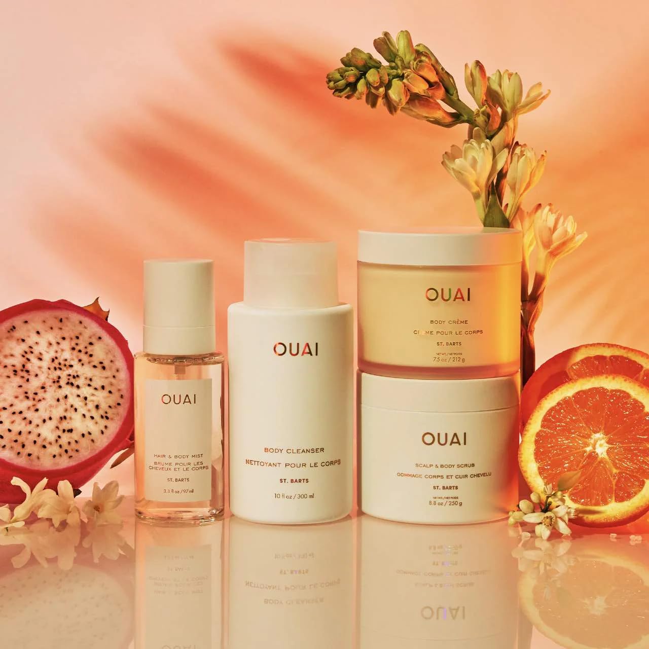 OUAI St. Barts Hair and Body Mist - Tropical-Scented Hair Perfume and Body Spray - Notes of Dragonfruit, Orange Blossom, Tuberose & Musk (3.3 Fl Oz) OUAI Au supplements