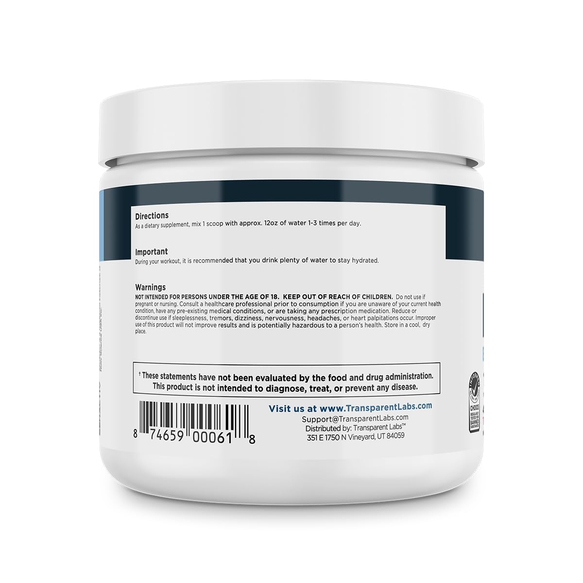 Transparent Labs Hydrate Naturally Sweetened Electrolytes Powder - Hydration Powder Electrolytes with Coconut Water, Calcium, Taurine, & Potassium