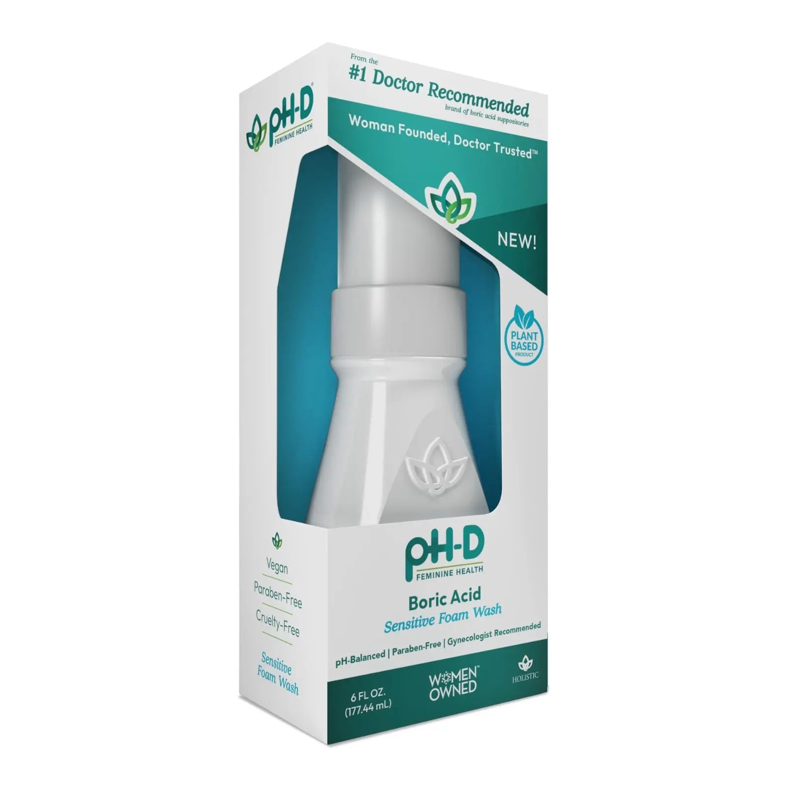 pH-D Feminine Health - Boric Acid Foam Wash - pH-Balanced, Paraben-Free, and Plant-based pH-D Feminine Health Support Au supplements