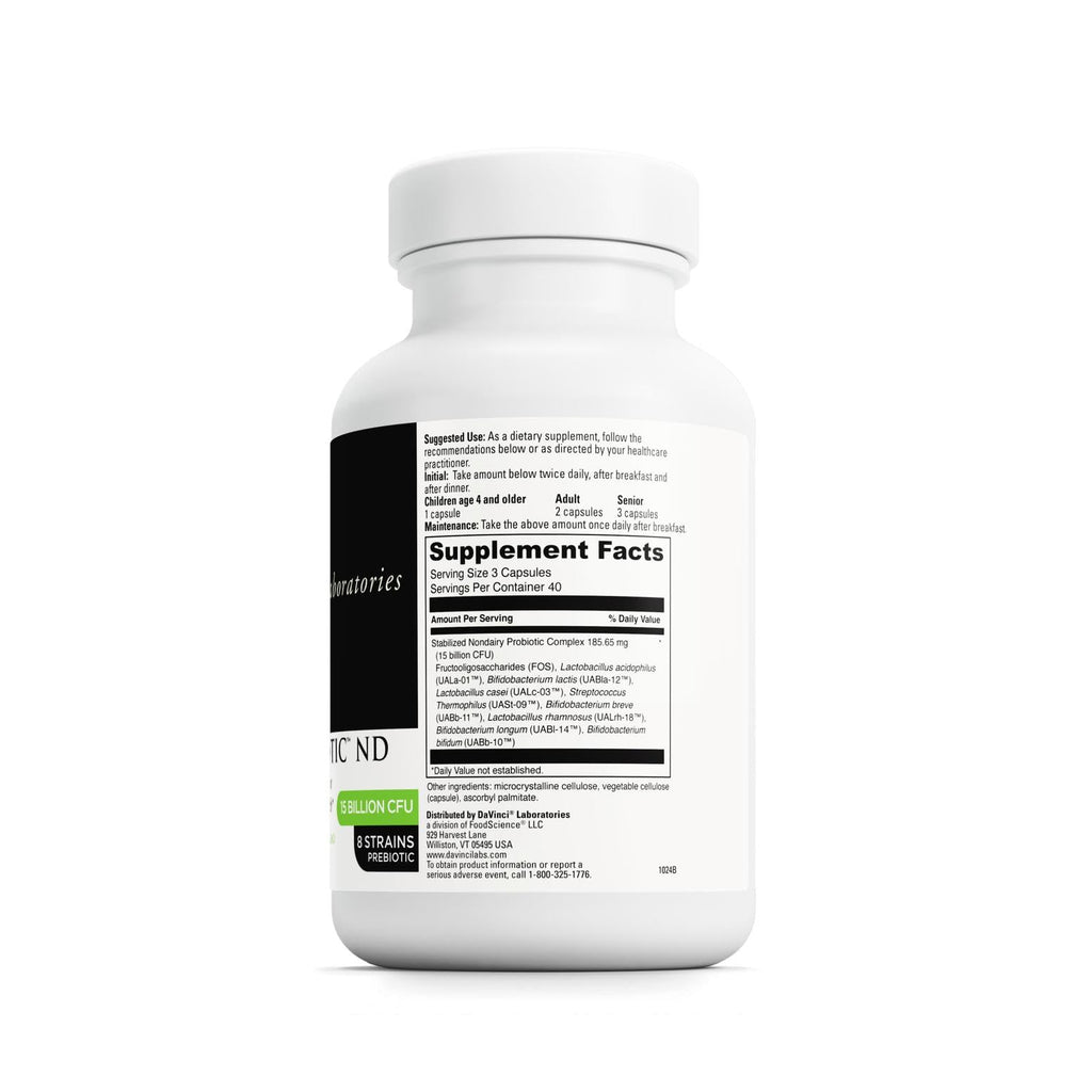 DAVINCI Labs Mega Probiotic ND - Non-Dairy Probiotic Supplement Supports Gut, Digestive & Brain Health* - Gut Health Support Supplement