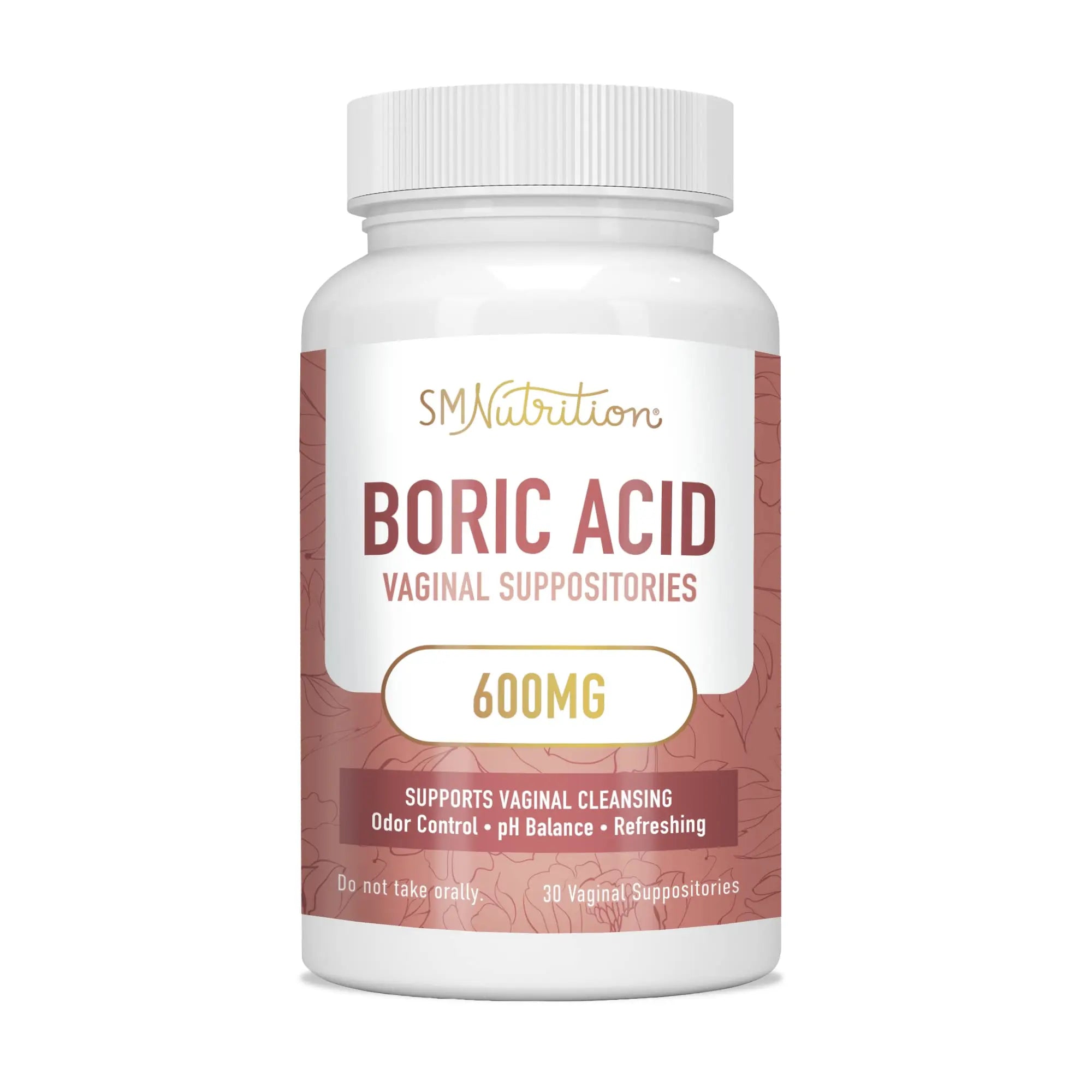 Boric Acid Suppositories for Women | 600mg | for pH Balance, Vaginal Odor & Itching | Feminine Intimate Health SMNutrition Au supplements