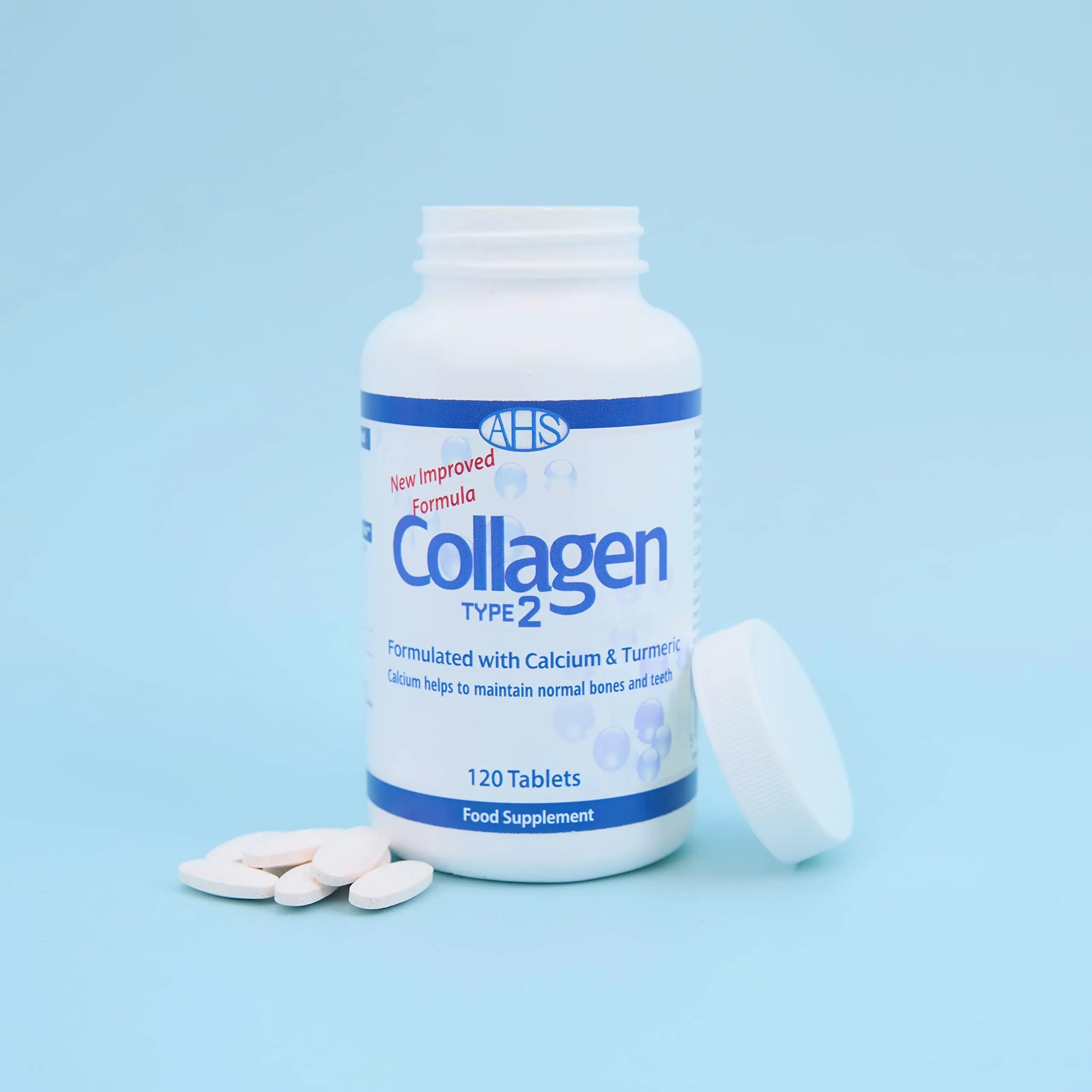 AHS Collagen Type 2 120 Tablets - 4500MG Per Day - Formulated with Calcium and Turmeric AHS Au supplements