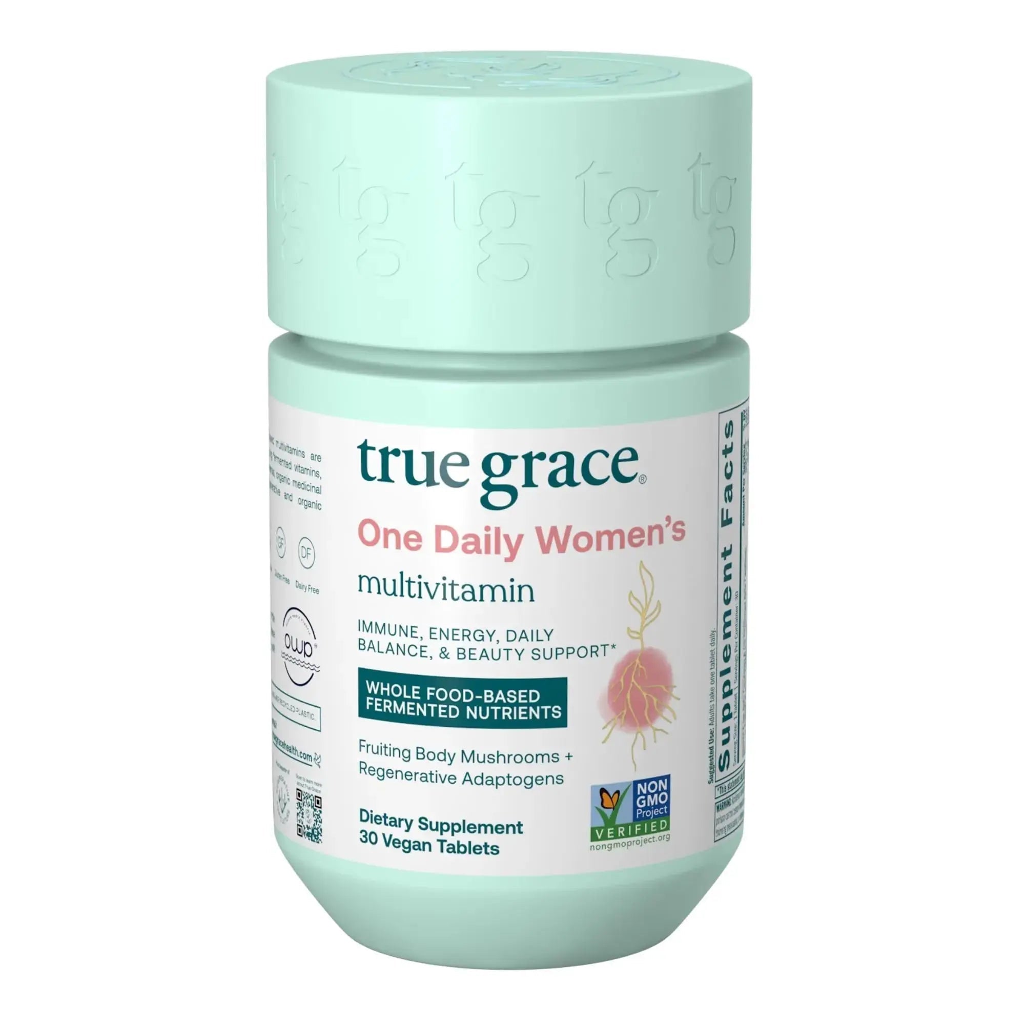 True Grace One Daily Women’s Multivitamin Fermented Minerals, Organic Adaptogens & Mushrooms Whole Body Balance, Immune, Energy, Beauty Support True Grace Au supplements