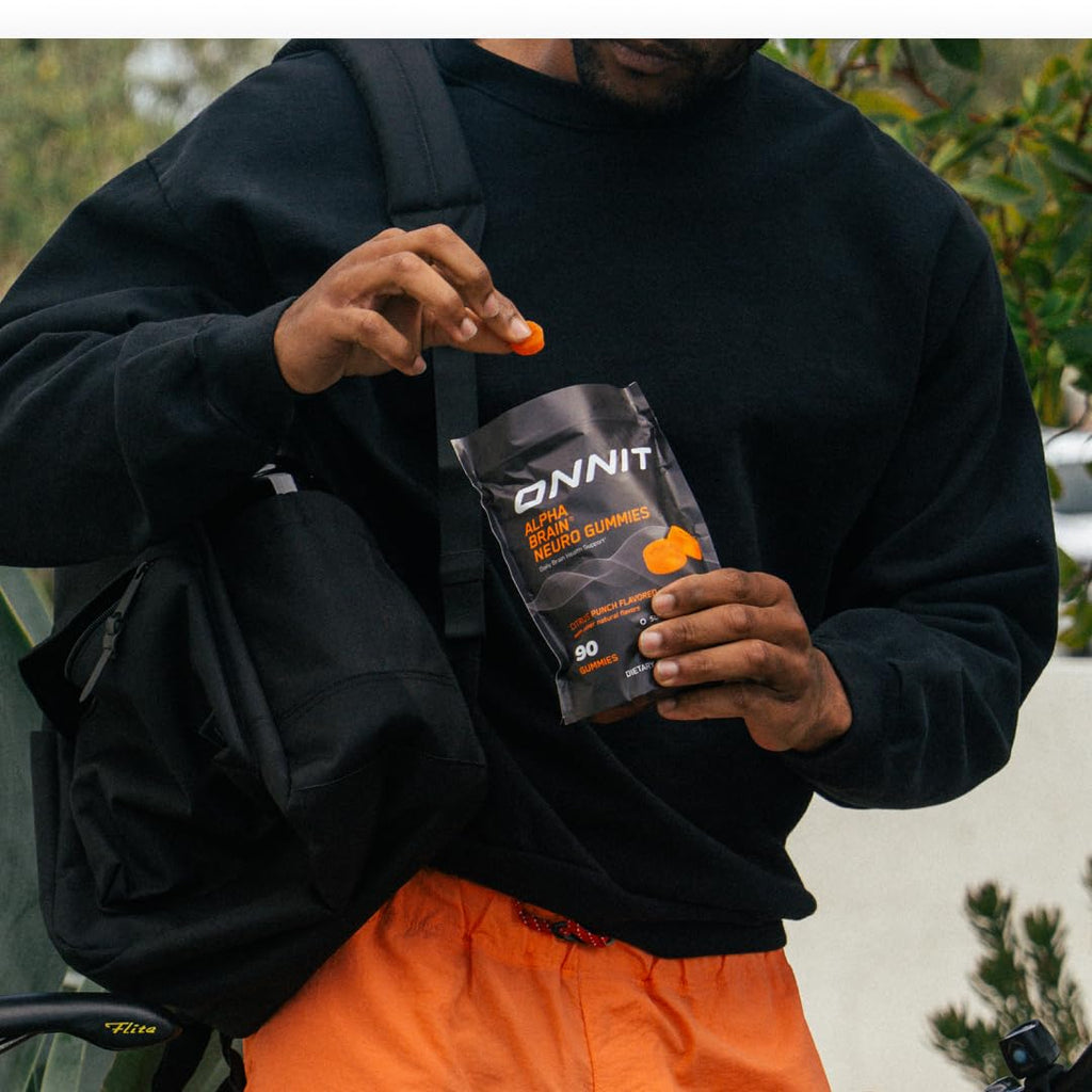 ONNIT Alpha Brain Neuro Focus Gummies, IGEN Non-GMO Tested Vegan Gummies with Omega-3s Lutein Zeaxanthin and Caffeine, Brain Eye and Focus Supplement