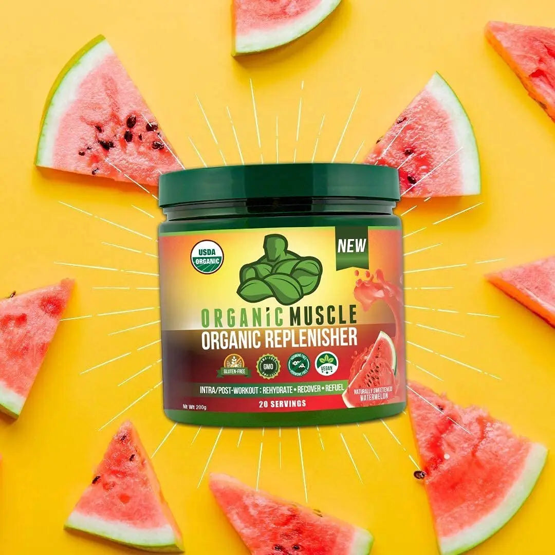 Organic Muscle Bundle - Pre-Workout Powder for Energy (Passionfruit Guava) + Replenisher Organic Muscle Au supplements