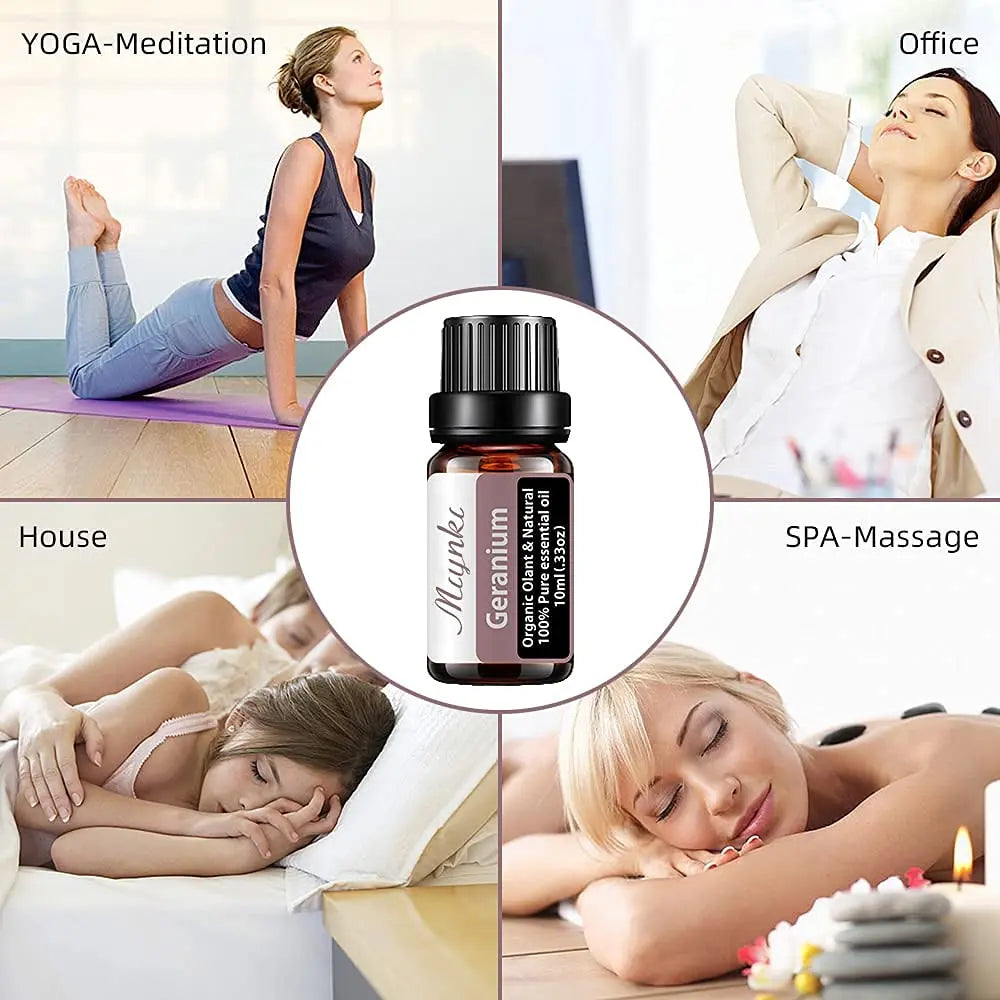 Geranium Essential Oil for Diffuser for Home Kids Women Candle Soap Making DIY -10ml Miyuki Au supplements