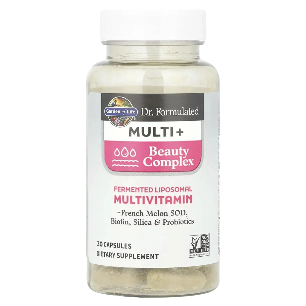 Garden of Life Dr Formulated Multi+ Beauty Complex Fermented Liposomal Multivitamin Plus Hair Skin and Nails Vitamins, French Melon SOD Garden of Life Au supplements