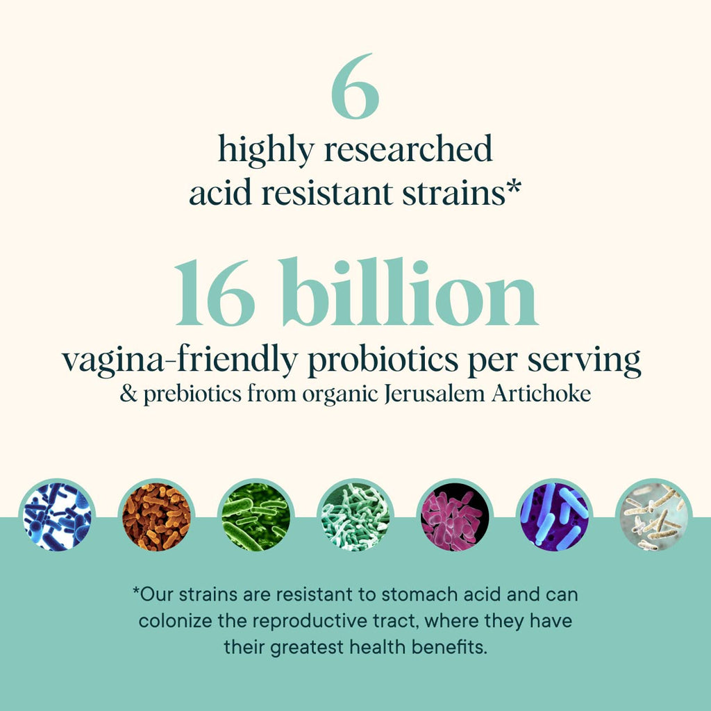 Ora Organic Probiotic for Women with L. crispatus, 6 Clinically Studied Lactobacillus Strains for Vaginal, pH & Urinary Tract Health,