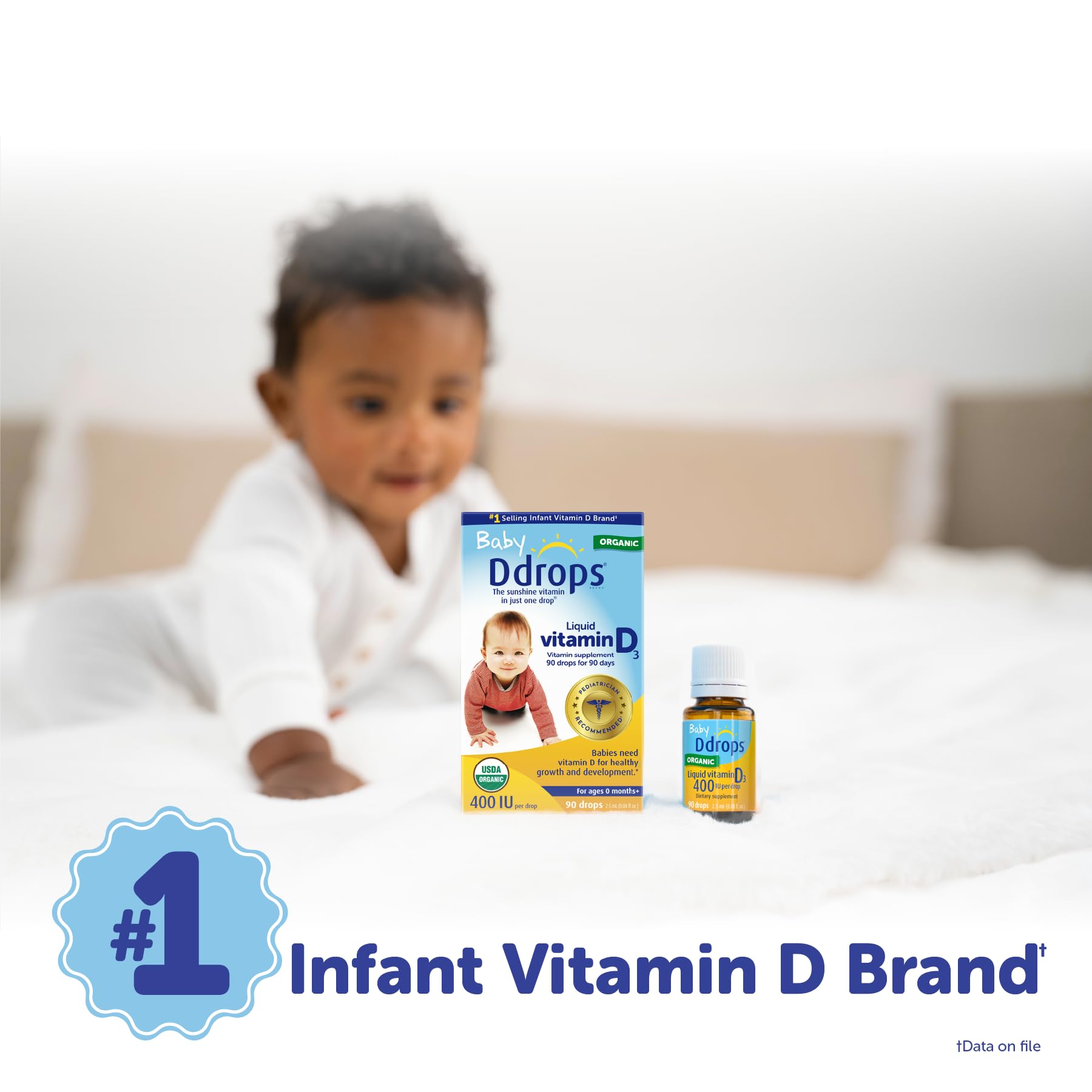 Ddrops Baby 400 IU, Vitamin D, 90 Drops 2.5mL (0.08 Fl. Oz (Pack of 1))