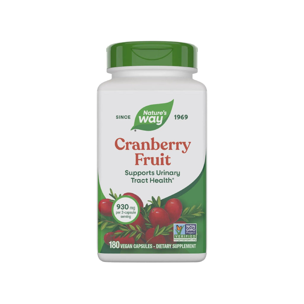 Nature's Way Cranberry Fruit, Cranberry Supplements, Supports Urinary Tract Health*, 930 mg per 2-Capsule Serving, 180 Capsules (Packaging May Vary) Nature's Way Au supplements