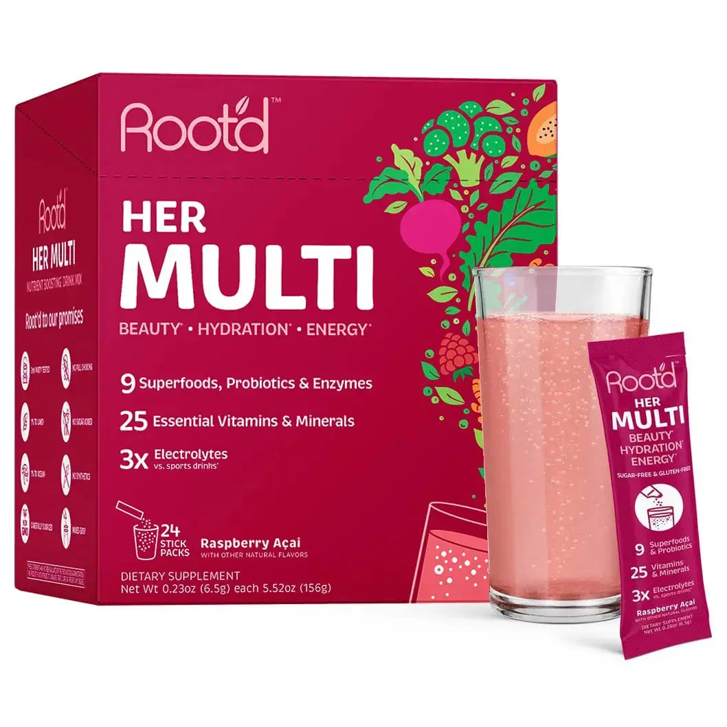 Root'd Multivitamin Powder for Women - 25 Vitamins & Minerals with 3X Electrolytes, 9 Organic Superfoods, Probiotics & Enzymes Root'd Au supplements