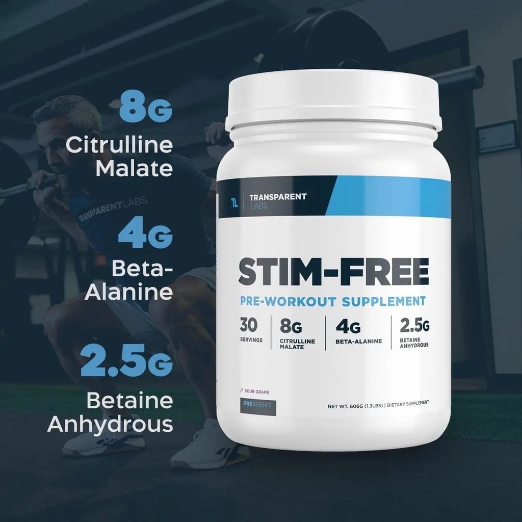 Transparent Labs Stim-Free Pre-Workout - Caffeine & Stim Free Pre Workout Powder Transparent Labs Au supplements