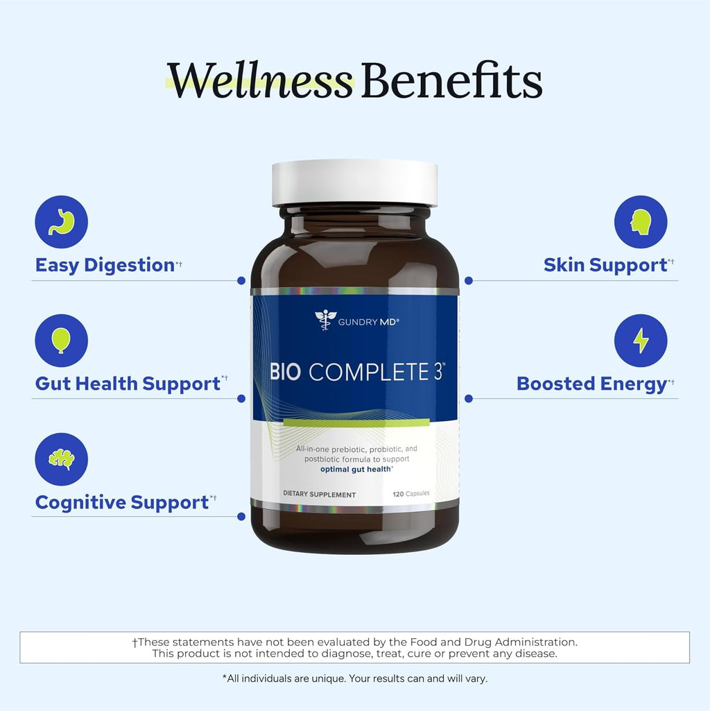 Gundry MD® Bio Complete 3 - Prebiotic, Probiotic, Postbiotic to Support Optimal Gut Health, 30 Day Supply (90 Day Supply) Gundry MD Au supplements