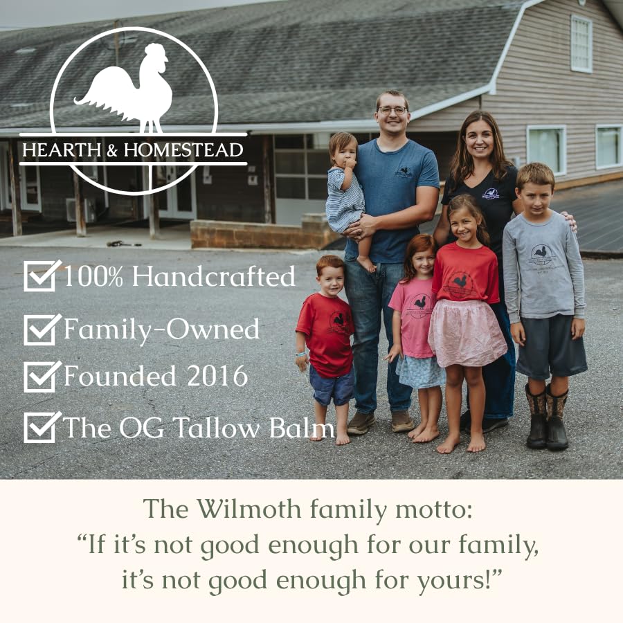 Hearth and Homestead: Handmade Whipped Tallow Balm (Unscented/Herb-Infused)