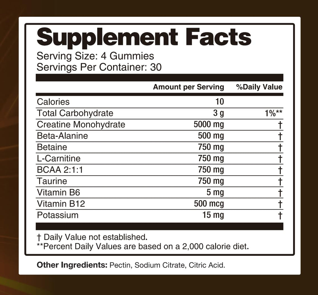 Asumtal Creatine Monohydrate Gummies for Men & Women, Creatine Monohydrate Supplement for Muscle Growth, Strength & Energy Support