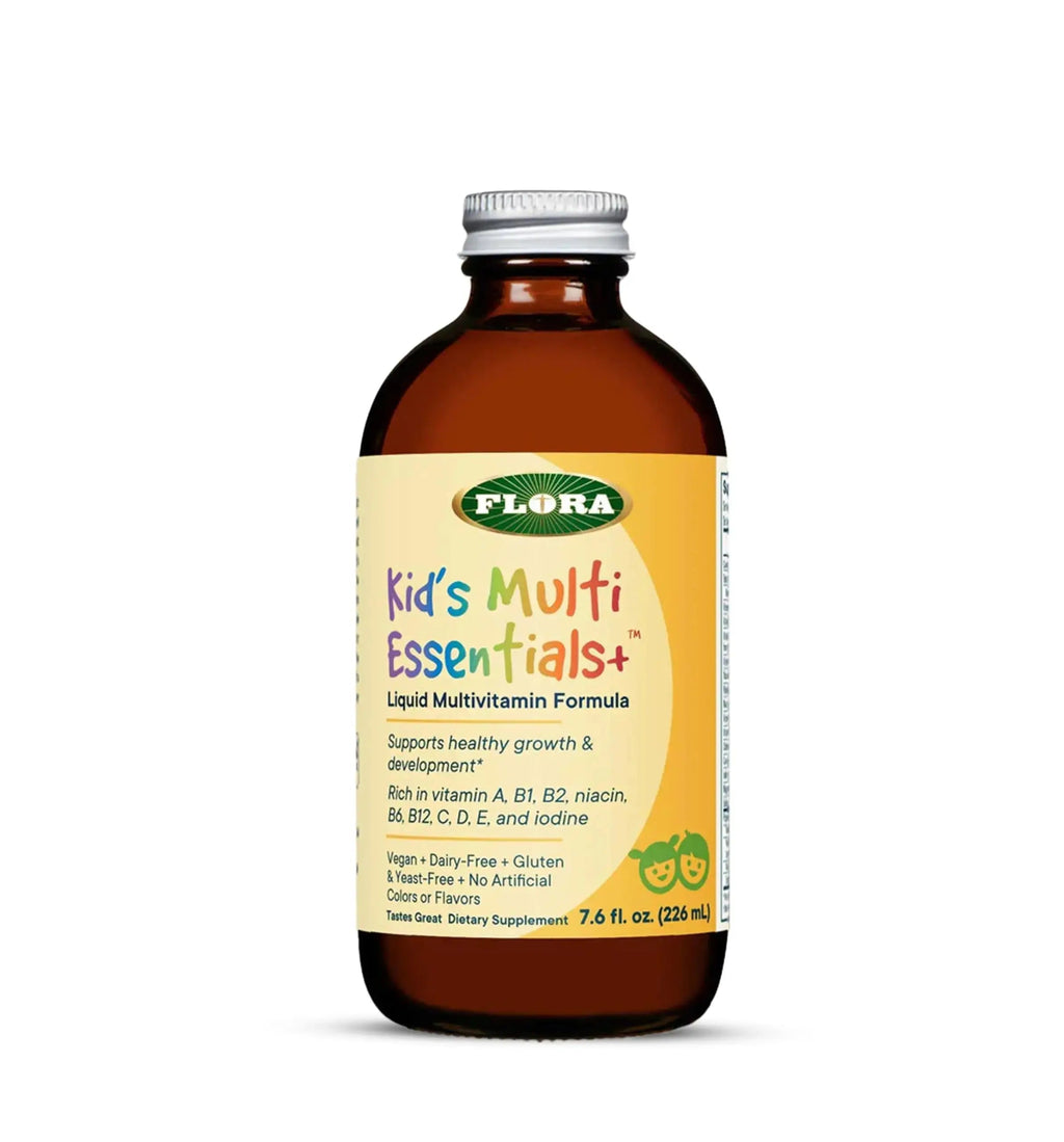 Flora - Kids Multi Essentials+, Liquid Multivitamin Formula, 13 Essential Vitamins & Minerals, 7.6 Fl Oz Flora Au supplements