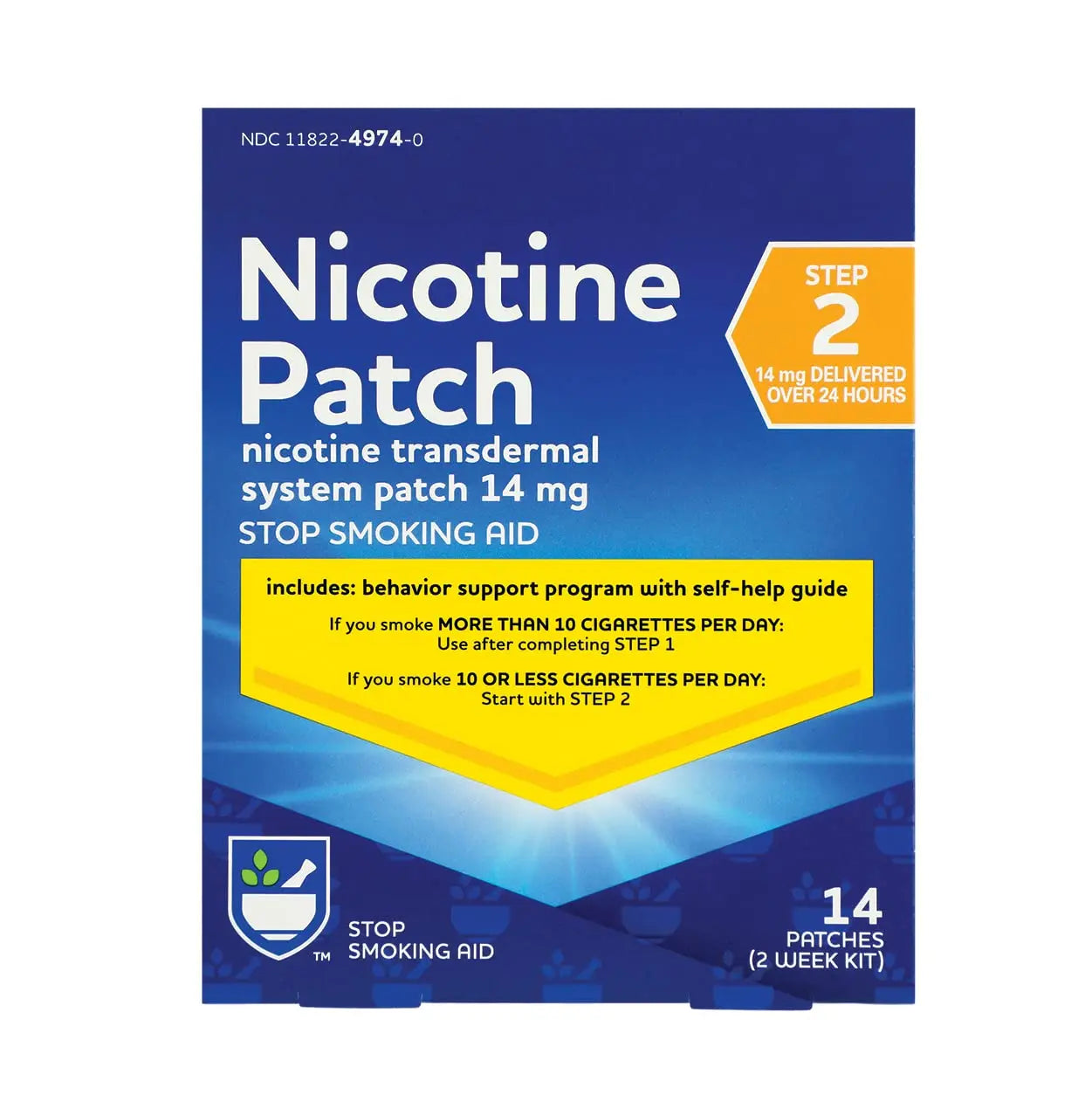 Rite Aid Nicotine Transdermal System Patch, Step 2, 14mg - 14 ct, Nicotine Rite Aid Au supplements