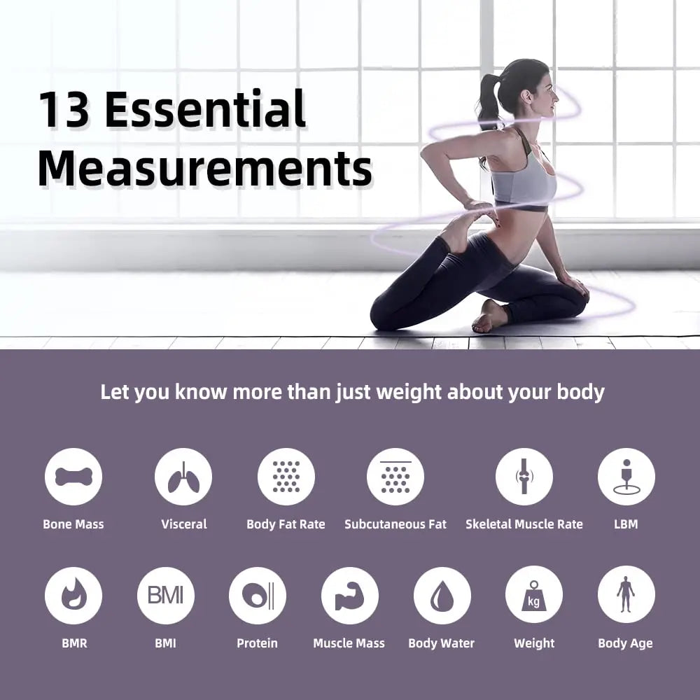 RunSTAR Smart Scale for Body Weight, Digital Bathroom Scale BMI Weighing Body Fat Scale runstar Au supplements