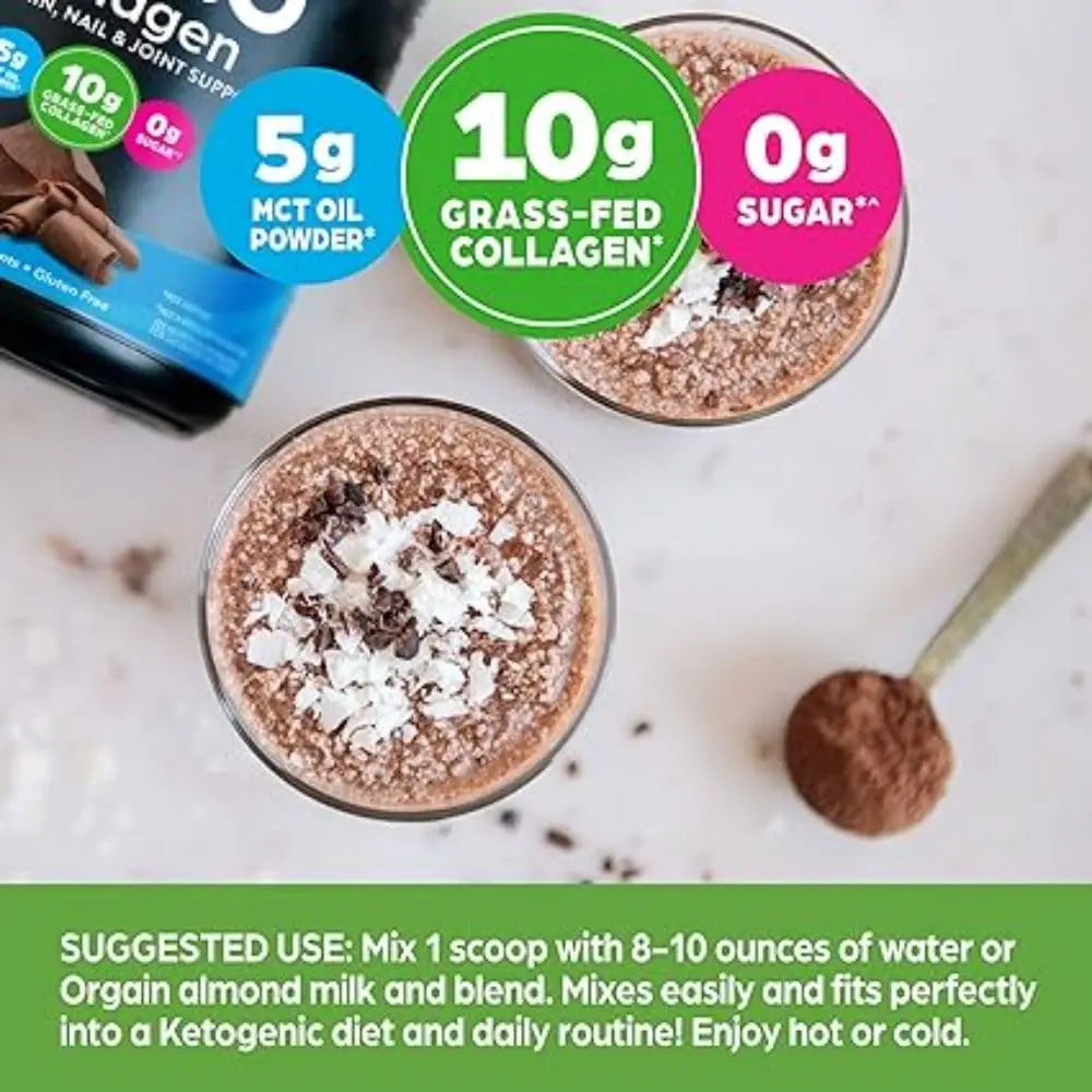 Orgain Keto Collagen Protein Powder, Chocolate - 10g Grass Fed Hydrolyzed Collagen Orgain Au supplements