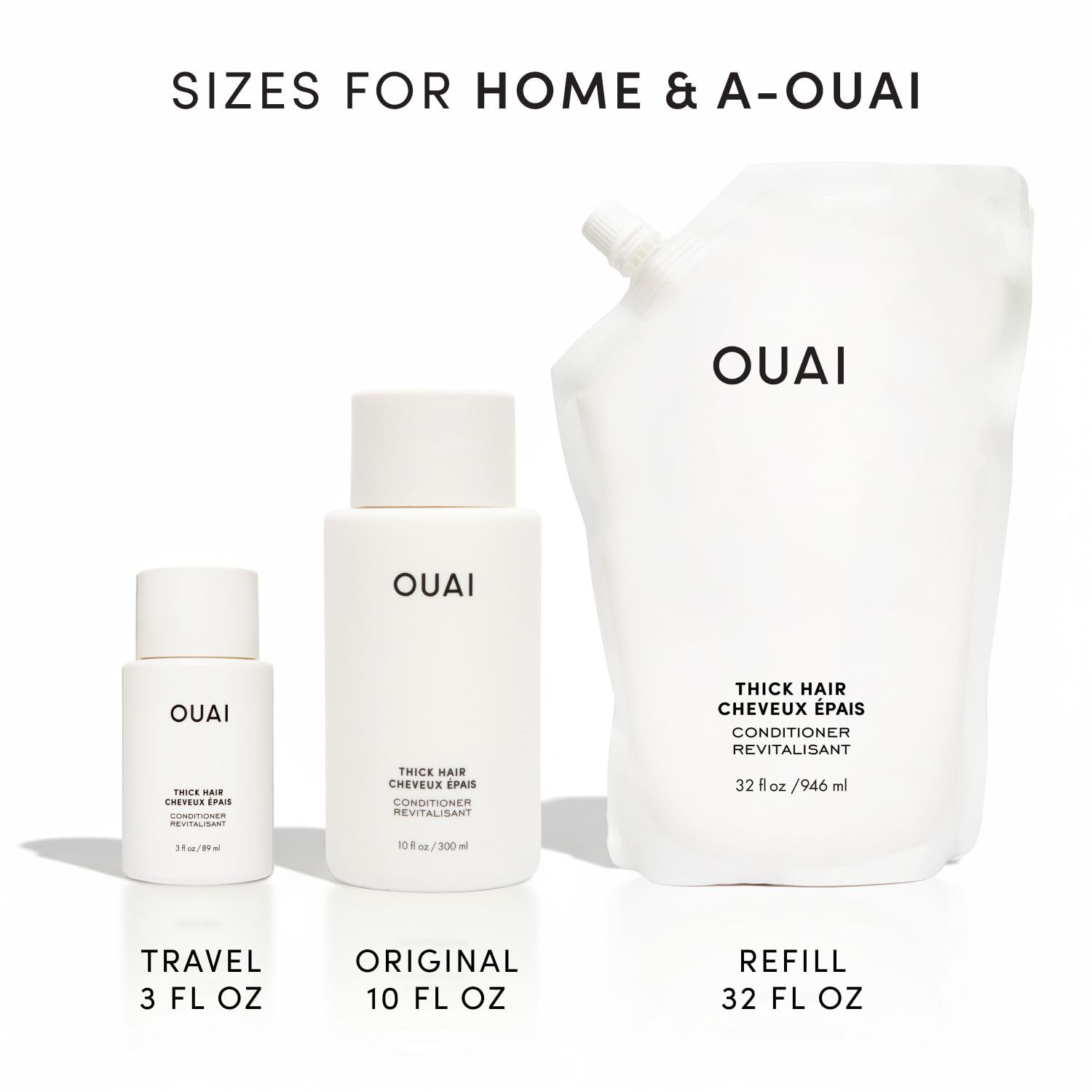 OUAI Thick Hair Conditioner Travel Size - Moisturizing Conditioner for Dry, Frizzy Hair - Keratin, Marshmallow Root, Shea Butter and Avocado Oil - Paraben, Phthalate and Sulfate Free (3 Oz) OUAI Au supplements