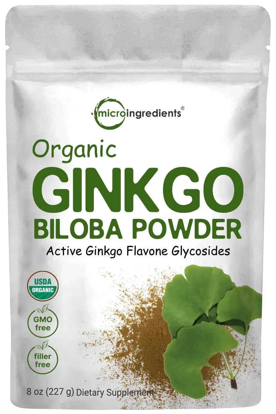 Micro Ingredients Raw Organic Ginkgo Biloba Powder, 8 Ounce (18 Months Supply) Micro Ingredients Au supplements