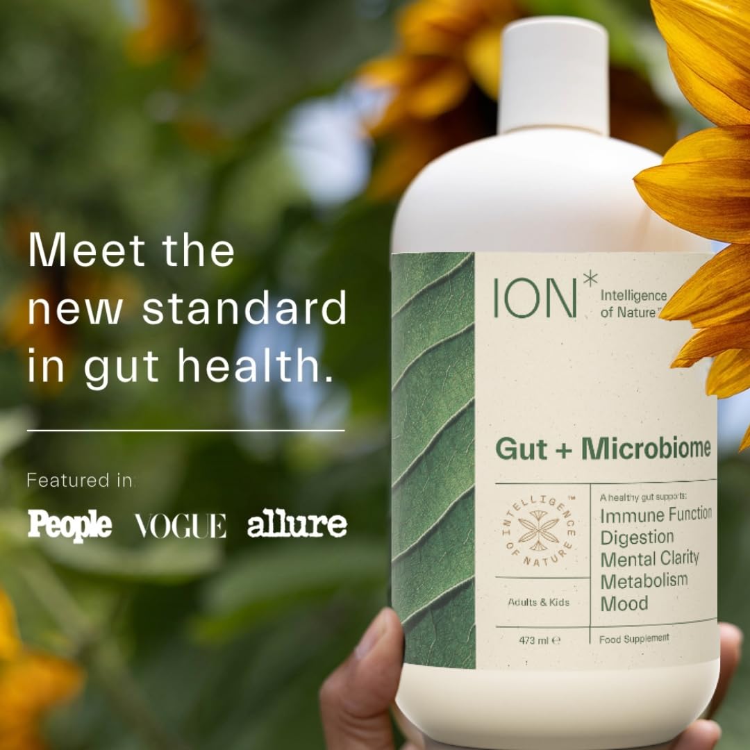 ION* Intelligence of Nature Gut Support Liquid Supplement - Gut & Digestive Health Liquid Drops, Cleanse & Detox with Humic Extract