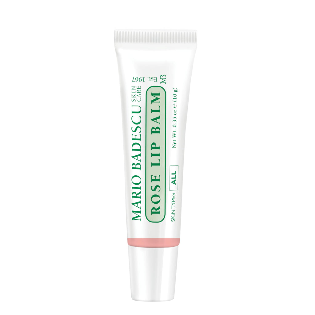 Mario Badescu Moisturizing Rose Lip Balm for Dry Cracked Lips, Infused with Coconut Oil and Shea Butter