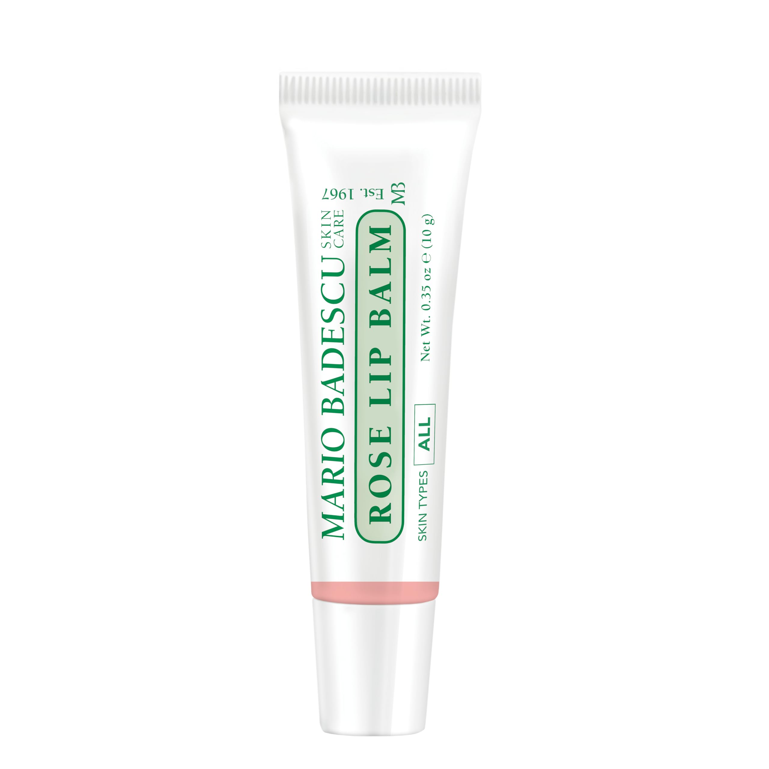 Mario Badescu Moisturizing Rose Lip Balm for Dry Cracked Lips, Infused with Coconut Oil and Shea Butter
