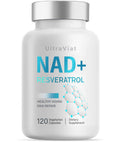 UltraViat NAD+ Supplement 1000mg, Premium NAD+ & Resveratrol Complex for Energy & Anti Aging - 120 Capsules UltraViat Au supplements