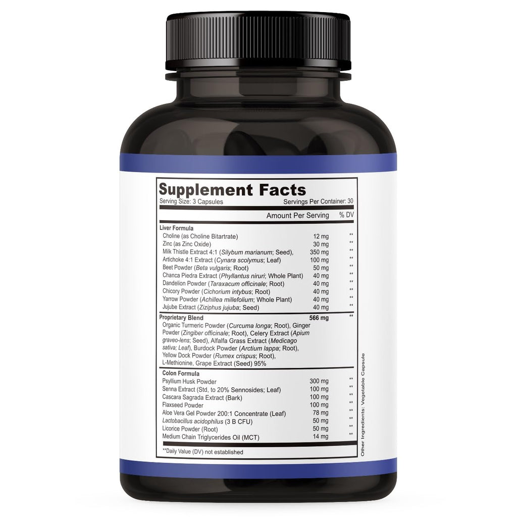 Nutreb Liver & Colon Cleanse - 2X Stronger - Liver Cleanse Detox & Repair - Colon Cleanser & Detox - Premium Milk Thistle Supplement