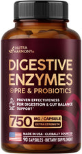 Digestive Enzymes for Women - Multi Digestive Enzymes | Papaya | Bromelain | Probiotic & Prebiotics - Gut & Digestion Support, Bloating Relief - Vegan, Lab Tested