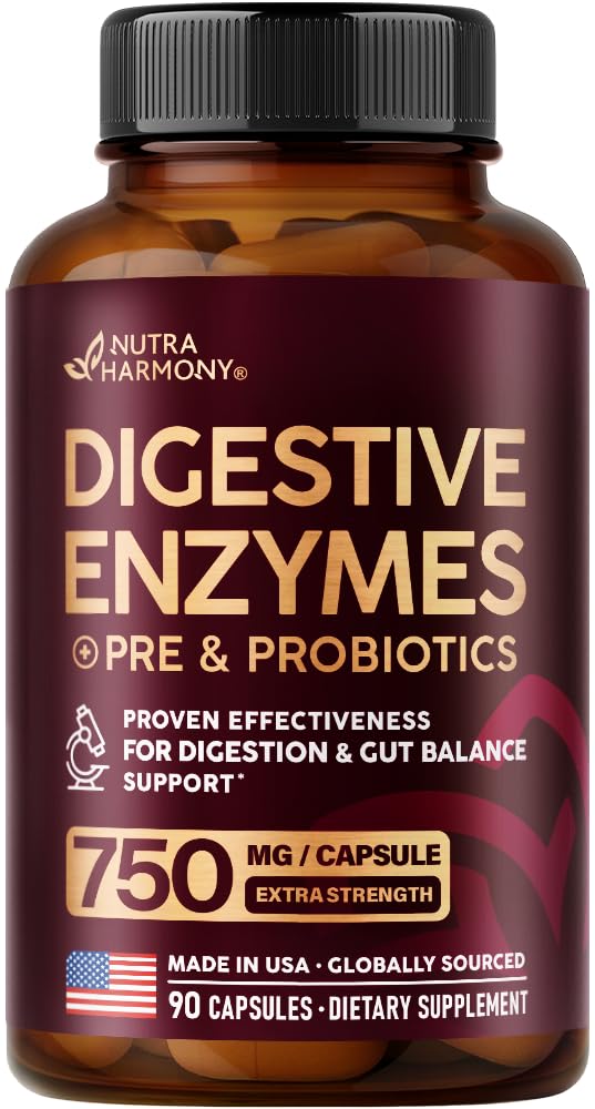 Digestive Enzymes for Women - Multi Digestive Enzymes | Papaya | Bromelain | Probiotic & Prebiotics - Gut & Digestion Support, Bloating Relief - Vegan, Lab Tested