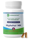 MigRePair MM Bottle of 60 - Doctor Formulated Natural Herbal Migraine Supplement for Women, Menstrual Migraine Relief, Hormonal Migraine Support with Feverfew, White Willow Bark Pine Bark & Grape Seed Migraceutics Au supplements