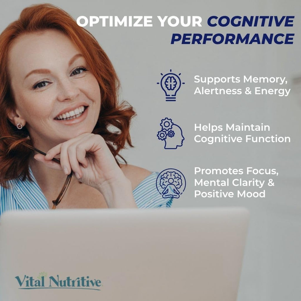 Vital Nootropic 12-in-1 Brain Supplement for Memory, Focus & Energy Support – L-Tyrosine, Bacopa, Rhodiola, Caffeine, B Vitamins – Cognitive Balance Capsules for Men & Women-30 Days Supply VITAL NUTRITIVE Au supplements
