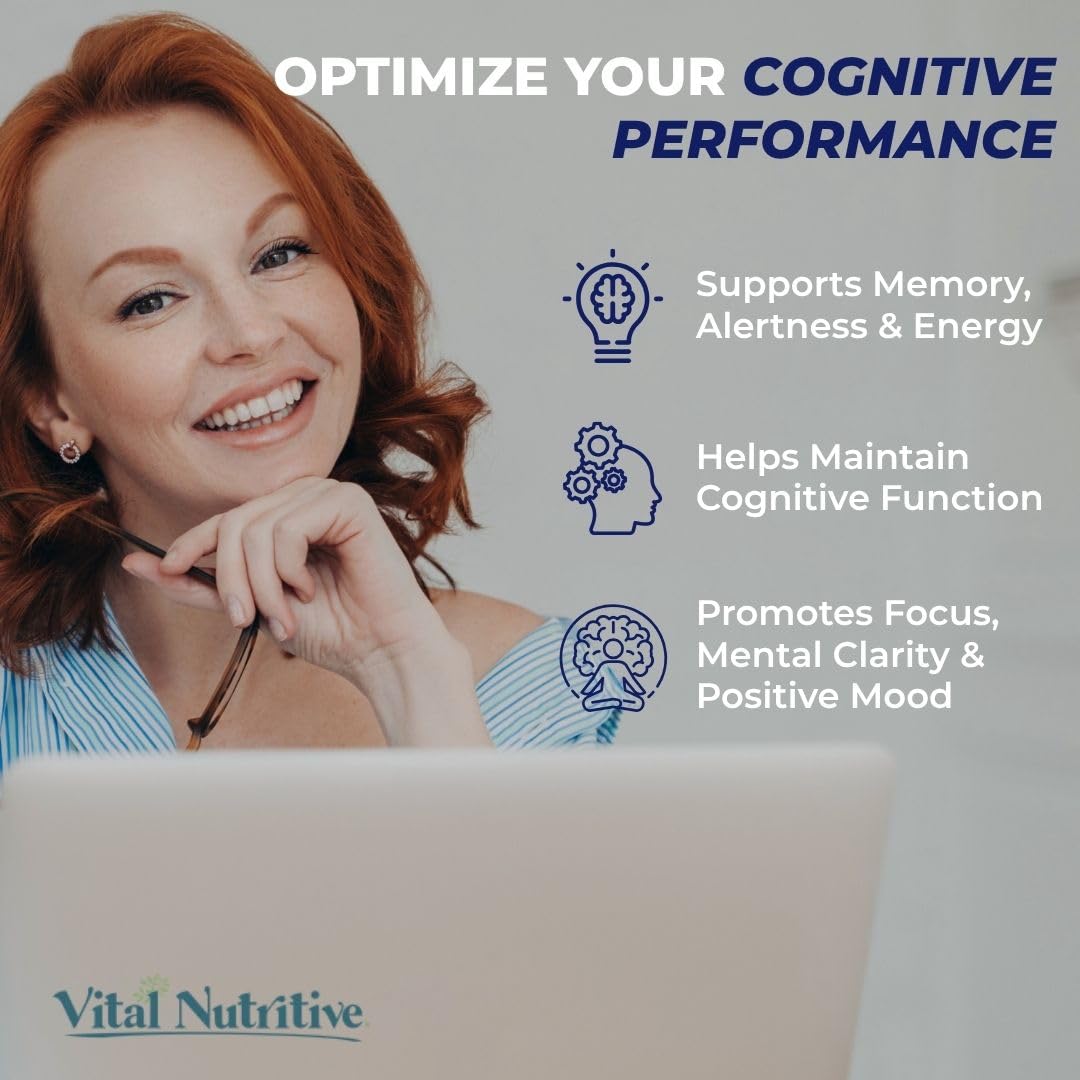 Vital Nootropic 12-in-1 Brain Supplement for Memory, Focus & Energy Support – L-Tyrosine, Bacopa, Rhodiola, Caffeine, B Vitamins – Cognitive Balance Capsules for Men & Women-30 Days Supply VITAL NUTRITIVE Au supplements