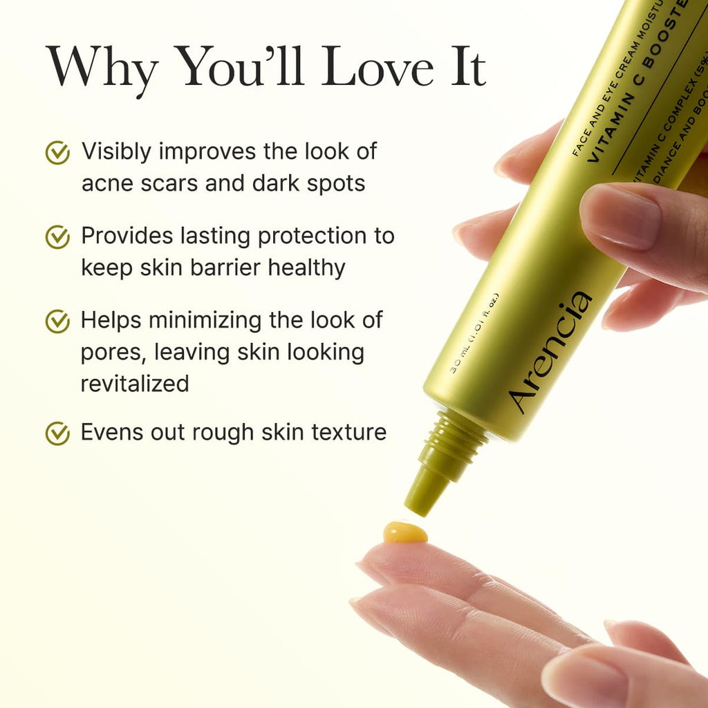 Arencia Vitamin C Booster Shot Serum with Glutathione, Niacinamide and Vitamin E for Dark Spot Care, Fine Lines & Wrinkles