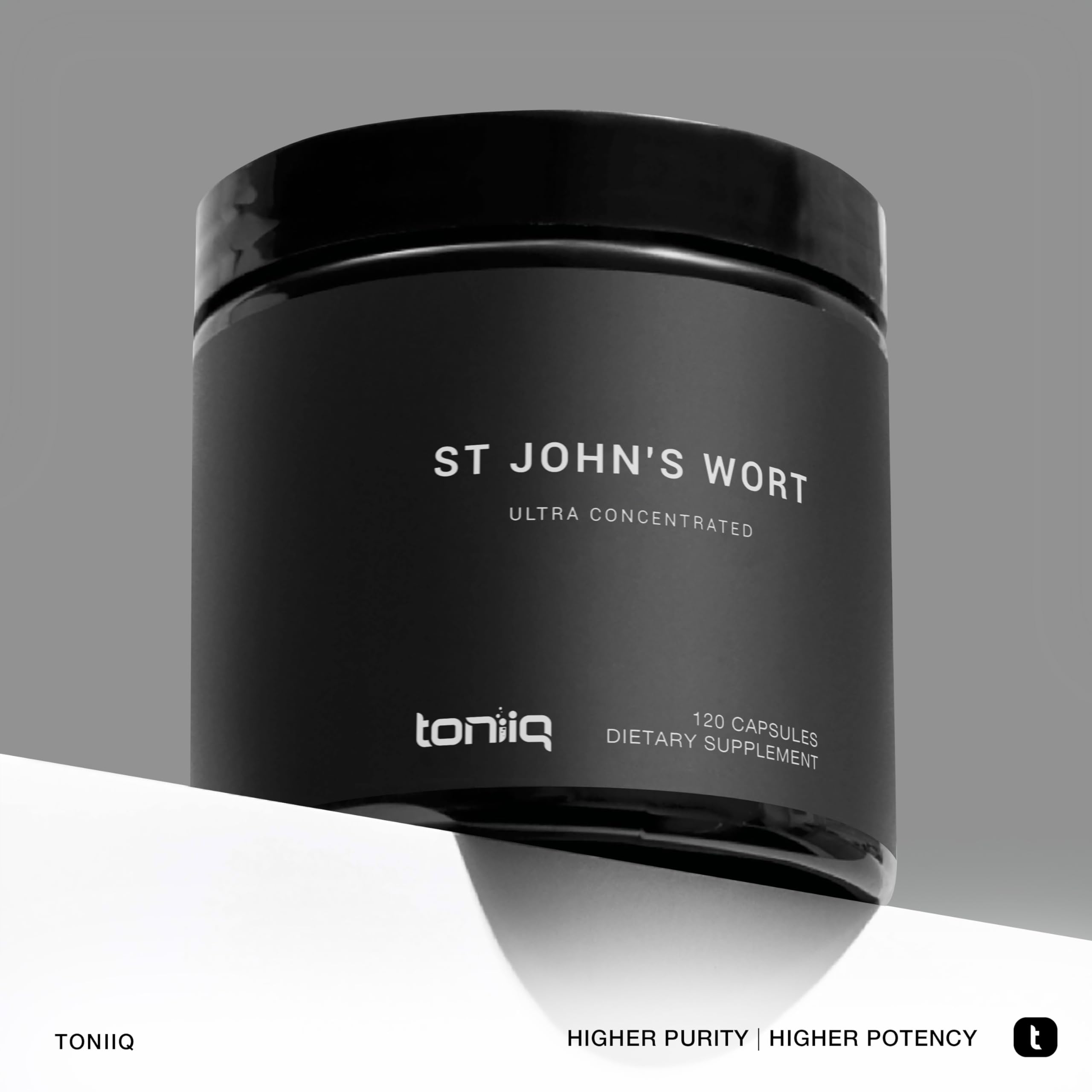 Toniiq 1,000mg Ultra High Strength St. John's Wort Capsules (Non-GMO) - 4X Concentrated Extract - 0.3% Hypericin - Highly Purified and Bioavailable - 120 Capsules Toniiq Au supplements
