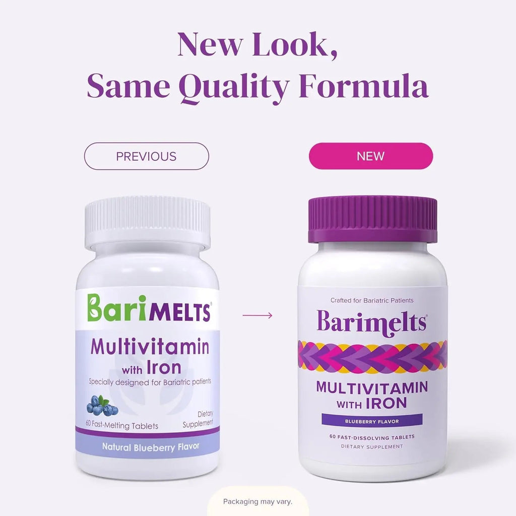 BariMelts Bariatric Multivitamin with Iron - 1 Month Supply (60 Fast-Dissolving Tablets) - Sugar-Free - Post-Op Bariatric Vitamins BariMelts Au supplements