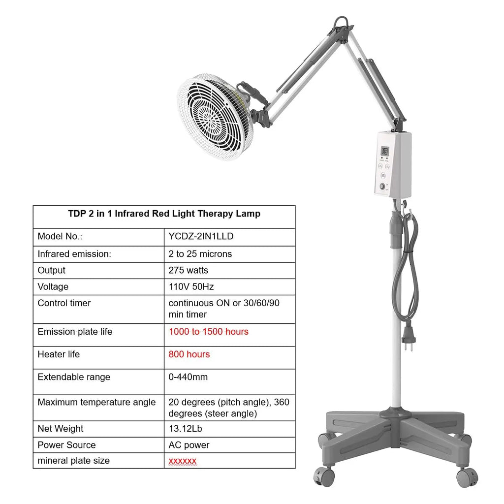 TDP and Infrared Red Light Therapy with Base, 2 in 1 Infrared Heat Lamp Device with 275W Bulb YUNCHI Au supplements