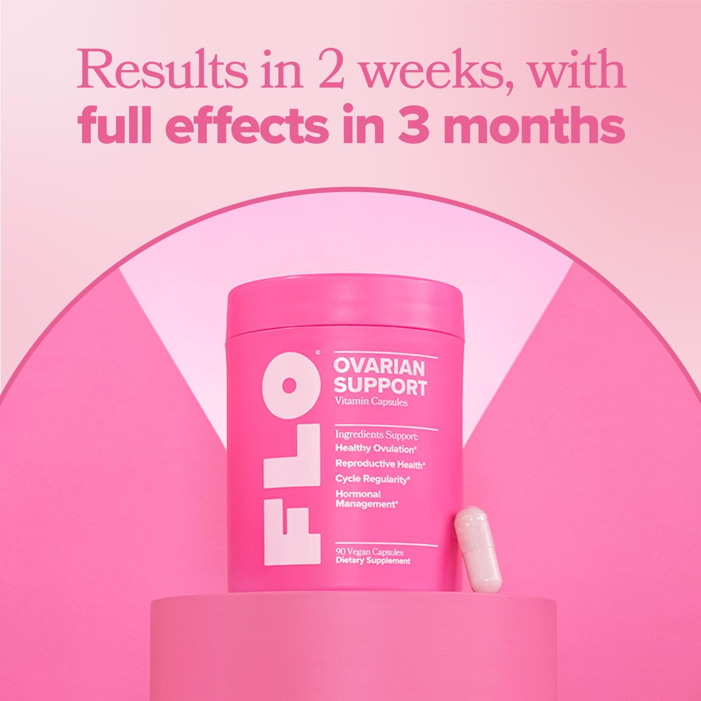 O Positiv FLO Ovarian Health Support - Hormone Balance for Women, Supplement with DIM, Myo & D-Chiro Inositol, Folic Acid - Supports Healthy Ovulation